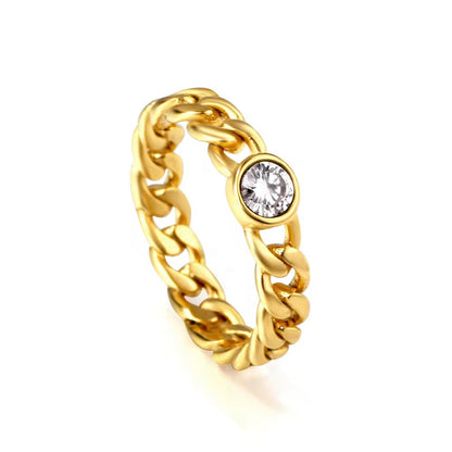 Chain Crystal Statement Ring